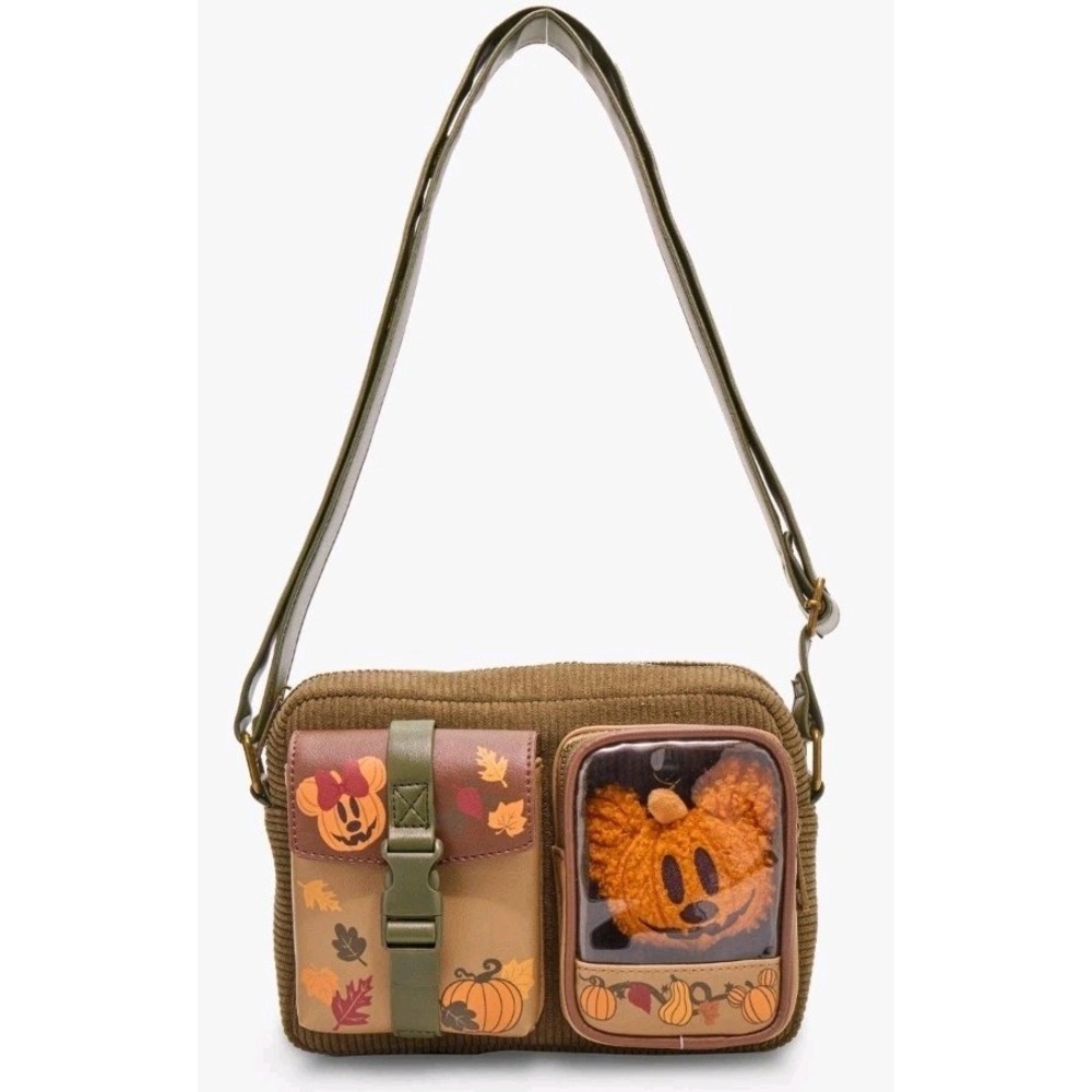 Her Universe Disney Halloween Fall Pumpkin Plush Corduroy Shoulder Bag